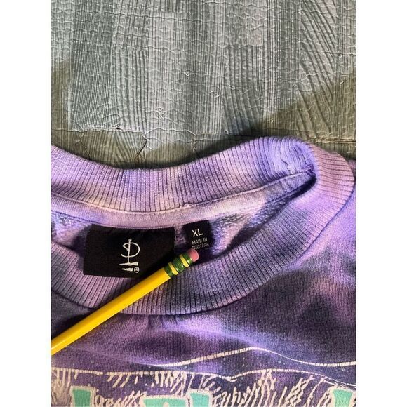 Pink Floyd Tie Dye Pull Over Sweatshirt Long Sleeve Purple Sz XL Women’s - Picture 4 of 5